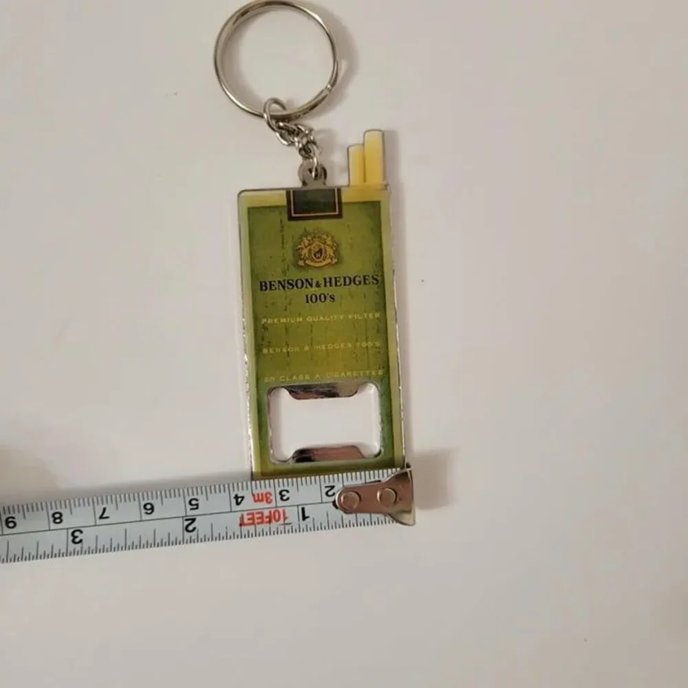 Vintage Benson & Hedges 100's Cigarette Metal Keychain & Bottle Opener